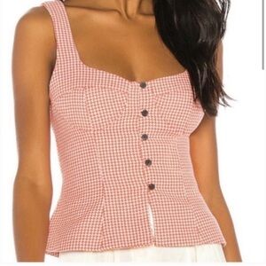 Mara Hoffman Lola Houndstooth Top Size 0